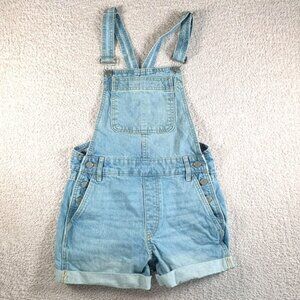BDG Urban Outfitters Womens Shortalls Overalls Denim Size 25 Light Wash Summer